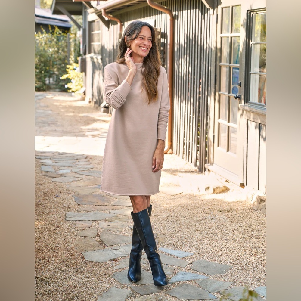 Frank & Eileen Sweatshirt Dress- Tan